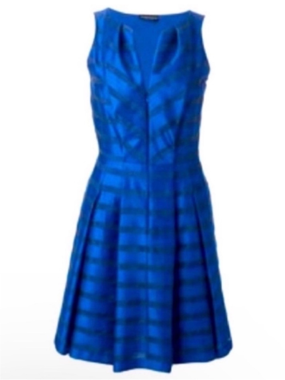 Emporio Armani Royal Blue Sleeveless Blue Fit-and-Flare Dress Size 38